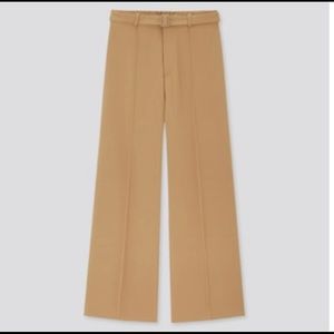 NWT Uniqlo belted drape wide straight pants